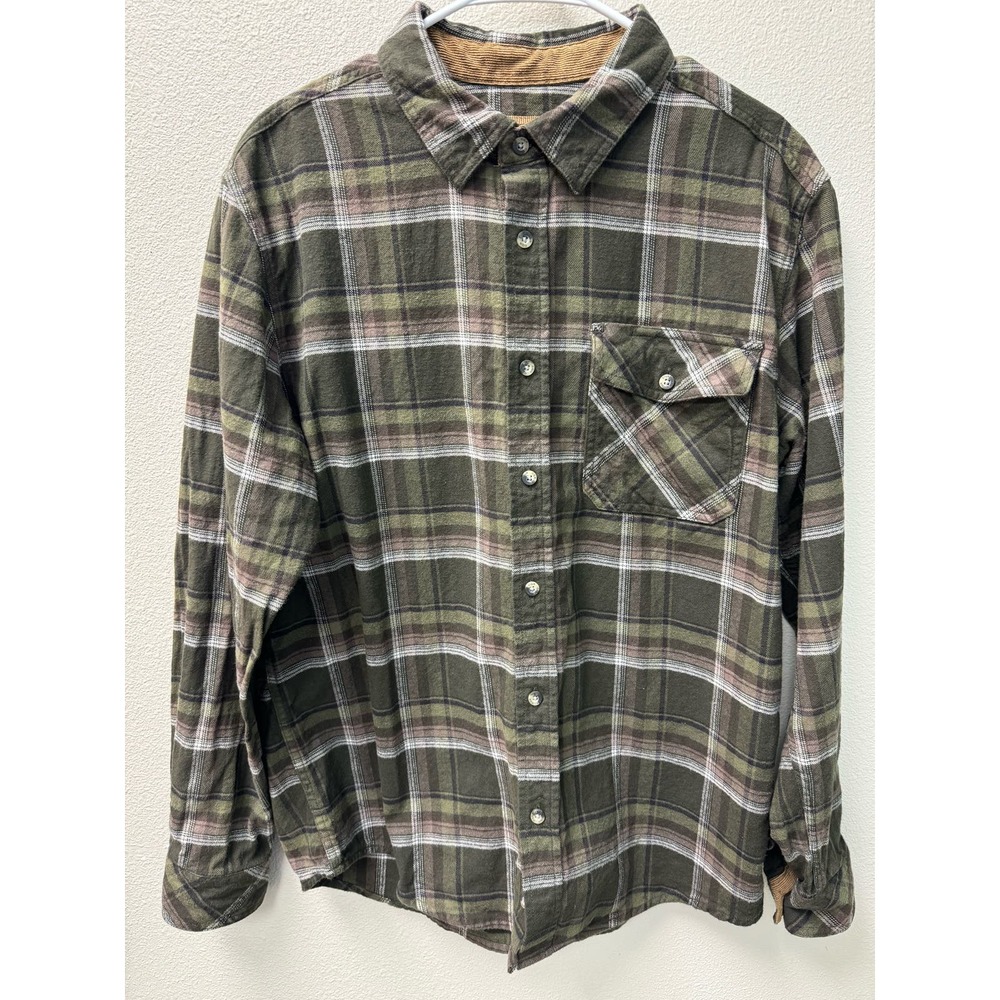 CQR Men's Button Down‎ Shirt Size L Flannel